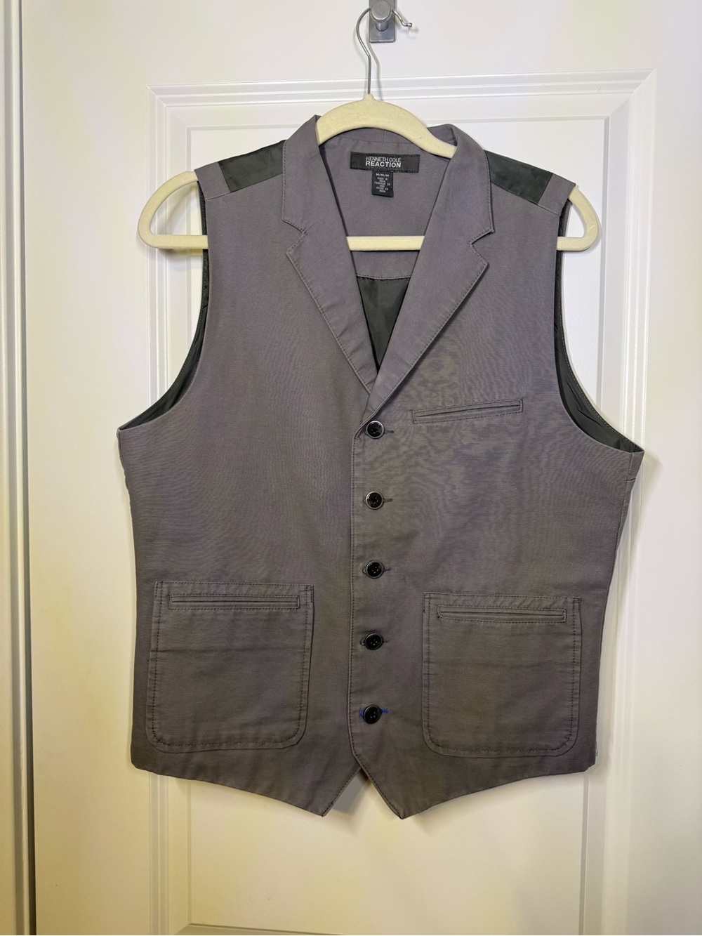 Kenneth Cole Gray Men's Five-Button Casual Vest